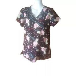 Divine Scrub Turtle Scrub Top Size S NWT